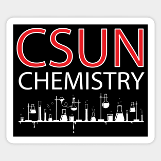 CSUN Chemistry (White Print) Sticker